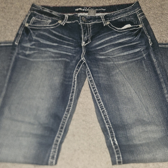 Vanity Dark Blue Boot Cut Jeans - Picture 1 of 4